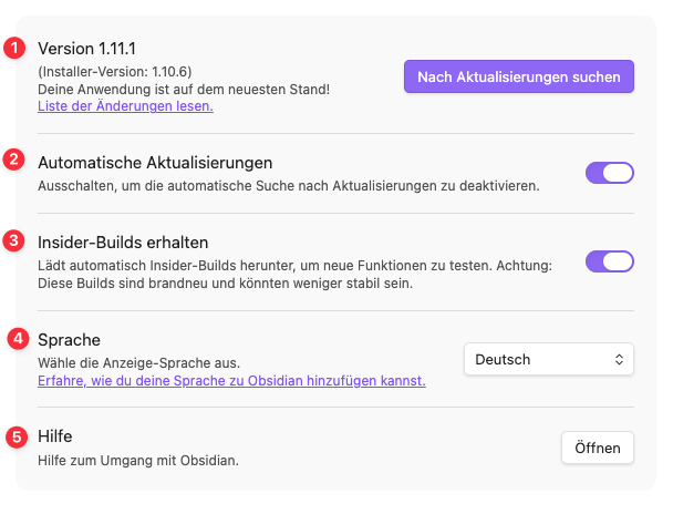 Allgemeine Einstellungen Allgemeine Einstellungen