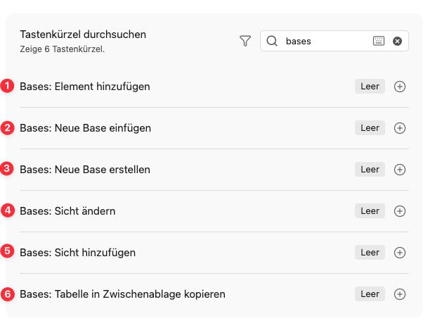 Bases Befehle
