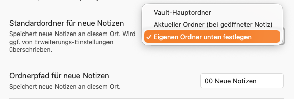 Neue Notizen Einstellungen Neue Notizen Einstellungen
