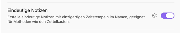 Eindeutige Notizen
