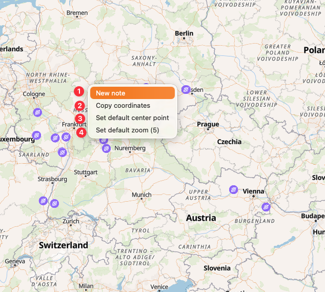 Maps - Kontextmenü Maps - Kontextmenü