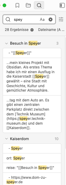 Suchen Beispiel