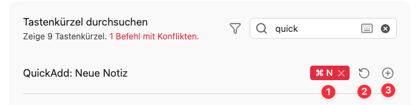 Tastenkürzel Konflikt Tastenkürzel Konflikt